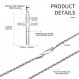 Cameido 925 스털링 실버 크로스 펜던트 목걸이 남성 여성을위한 3.5mm 스테인레스 스틸 걸쇠 로프 트위스트 체인 18K 화이트 골드 도금 크로스 펜던트 고도로 광택 크로스 목걸이 16-28 인치
