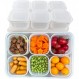 TeTeBak BPA-프리 식품 보관 용기(뚜껑이 밀폐됨) - 6개