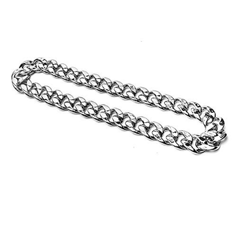 CrazyPiercing 인조 골드 아크릴 체인 목걸이, 90년대 펑크 스타일 목걸이 의상 보석, 힙합 회전율 체인 목걸이, 플라스틱 32인치, 36인치 35mm