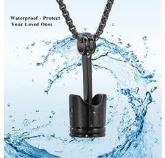 자동차 부품 스테인레스 스틸 피스톤 화장 Urn 목걸이 남성용 Keepsake Memorial Jewelry Hold Ashes