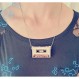 Womens Mens Retro 1980s 음악 카세트 음악 테이프 펜던트 빈티지 스타일 의상 참신 체인 목걸이