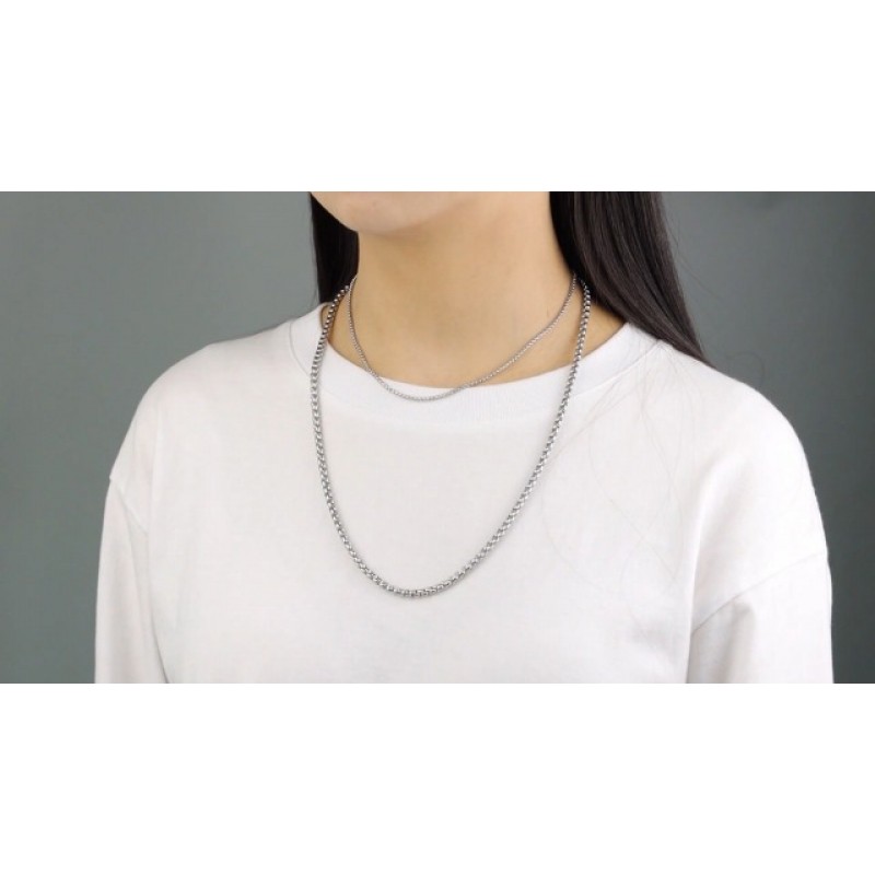 Estendly 2mm-7mm 16-38In 스테인레스 스틸 롤로 체인 목걸이 남성 여성 쥬얼리에 대한 조잡한 체인 목걸이