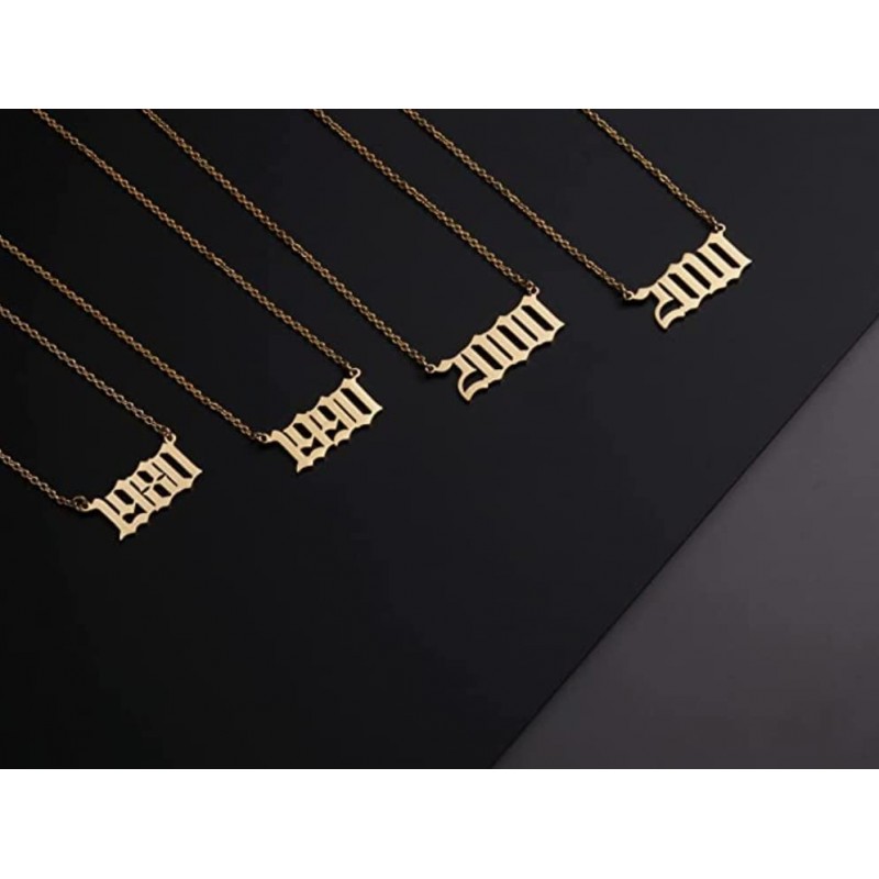ANGEL ACCESSORIES 3팩 생년월일 액세서리(목걸이, 반지, 팔찌) 여성용 및 남성용, 1980-2024