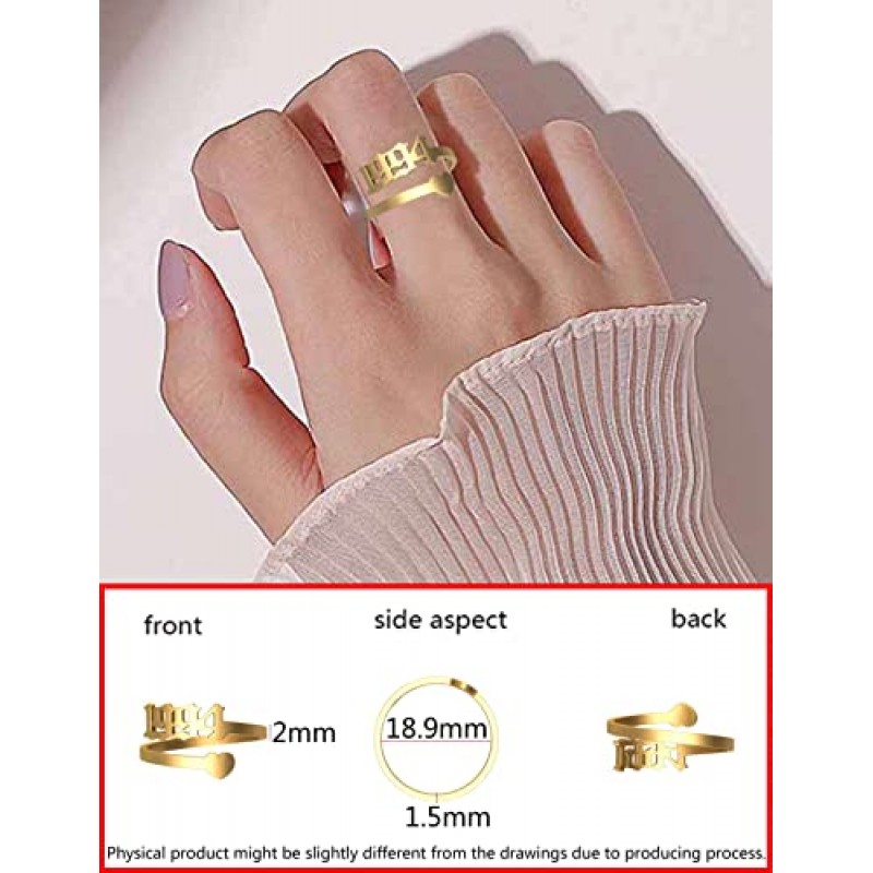 ANGEL ACCESSORIES 3팩 생년월일 액세서리(목걸이, 반지, 팔찌) 여성용 및 남성용, 1980-2024