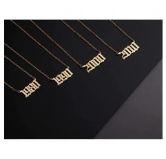 ANGEL ACCESSORIES 3팩 생년월일 액세서리(목걸이, 반지, 팔찌) 여성용 및 남성용, 1980-2024