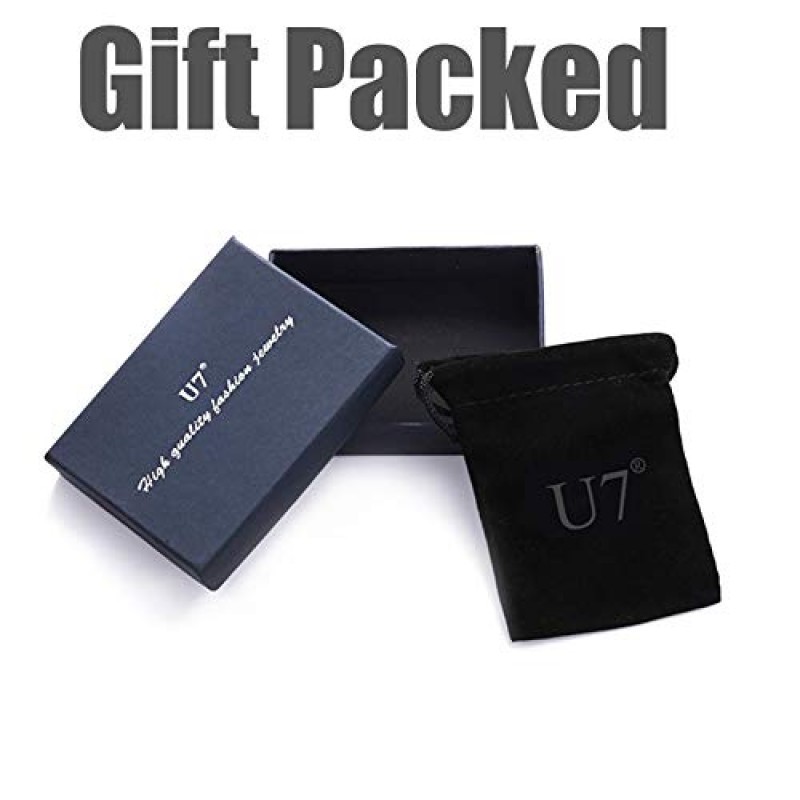 조절 가능한 체인이 있는 U7 록 음악 목걸이, 스테인레스 스틸 18K 골드 도금 힙합 펑크 록 사인 호른/헤드폰/마이크 목걸이 남성 여성 청소년