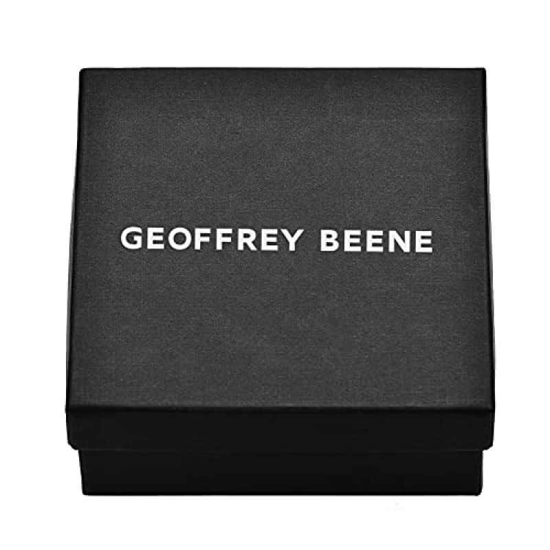 Geoffrey Beene 남성용 스테인레스 스틸 조각 가능한 인식표 펜던트 박스 체인 목걸이