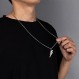 Yumikoo 라이트닝 볼트 스테인레스 펜던트 목걸이 남성 여성용