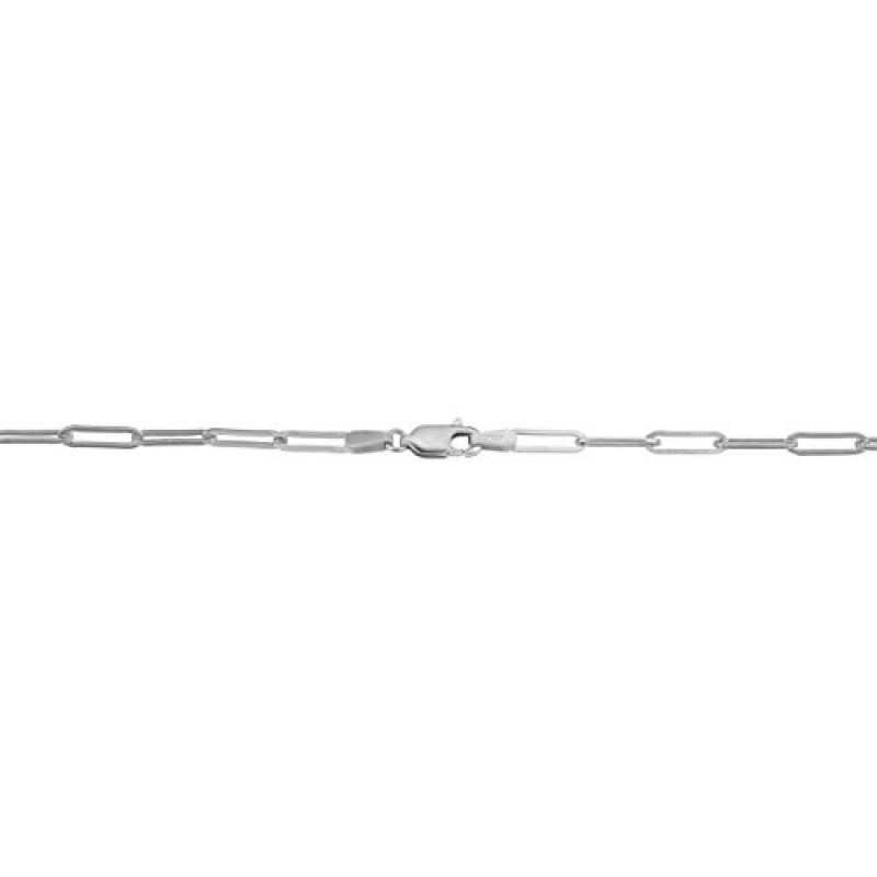 남성 및 여성을 위한 Kooljewelry 스털링 실버 2.9mm 클립 체인 목걸이