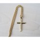 RIVETING JEWELRY 14K 골드 체인 소형 크로스 펜던트 목걸이 여성, 남성, 아내, 남편, 참용 얇은 걸쇠 마이애미 쿠바 링크 다이아몬드 컷 종교 경 사진 가장자리