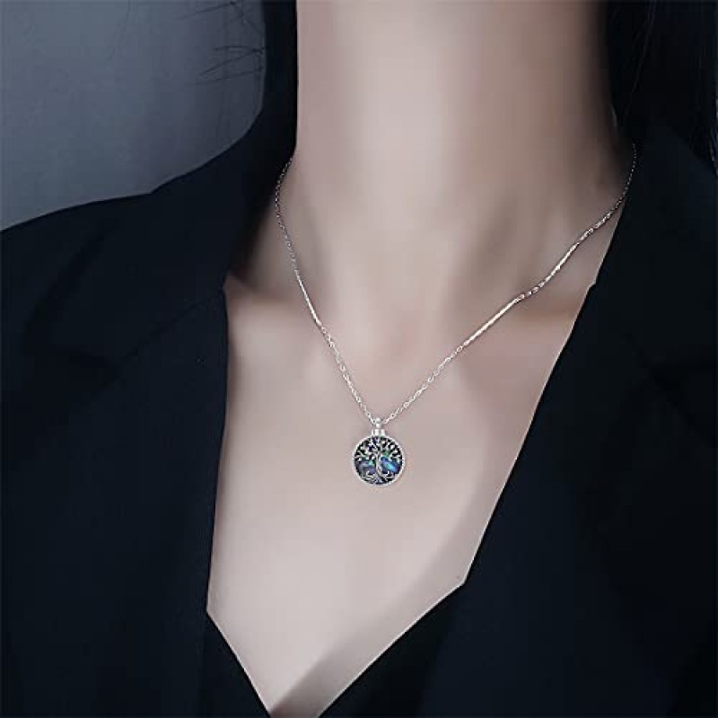 TOUPOP 생명의 나무 유골을위한 Urn 목걸이 스털링 실버 셀틱 화장 쥬얼리 기념 기념품 쥬얼리/깔때기 필러 선물 여성용 남성용