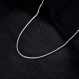 BHUBREA 925 스털링 실버 2.5mm 솔리드 비잔틴 체인 링크 목걸이 남성 여성 산화 스퀘어 실버 체인 쥬얼리 선물, 16-36 인치