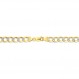 PORI JEWELERS 18K 골드 오버 솔리드 925 스털링 실버 투톤 다이아몬드 컷 쿠바 체인-3mm, 4mm. 4.5mm, 5mm, 7mm, 8mm, 9mm - 남성용 및 여성용 - 이탈리아산