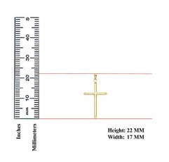 14K 옐로우 골드 박스 체인 크로스 펜던트 목걸이 - 리얼 옐로우 골드 종교적 참 펜던트 목걸이 - 남성과 여성을 위한 이상적인 선물