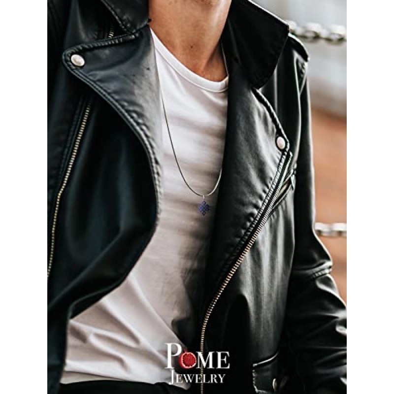 스털링 실버 소재의 Pome Eternal Knot 펜던트 목걸이, Endless Knot, Made in America
