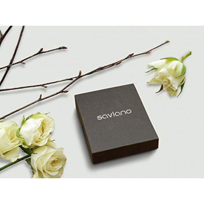 Savlano 18K 골드 도금 925 스털링 실버 4.5mm 솔리드 이탈리안 헤링본 매직 다이아몬드 컷 링크 체인 목걸이(여성 및 남성용 선물 상자 포함) - 이탈리아산