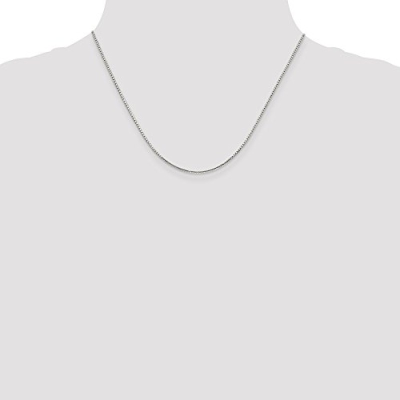 솔리드 925 스털링 실버 1.35mm 8면 다이아몬드 컷 박스 체인 목걸이