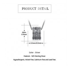 남자를위한 Twoowl 바이킹 목걸이 925 스털링 실버 바이킹 룬 펜던트 목걸이 북유럽 바이킹 쥬얼리 노르웨이 부적 부적 보호 선물 여성 남성을위한