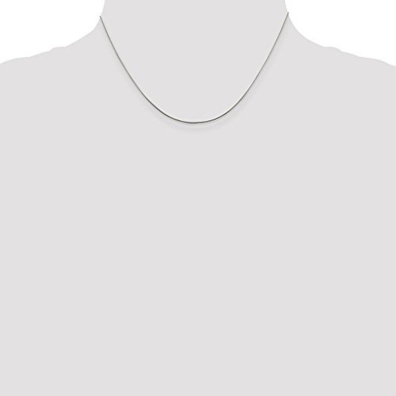 솔리드 925 스털링 실버 .7mm 라운드 스네이크 체인 목걸이 - 안전한 랍스터 잠금 걸쇠 포함