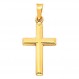 Ioka 14K 옐로우 골드 크로스 펜던트, 1.2mm 싱가포르 체인 체인 목걸이