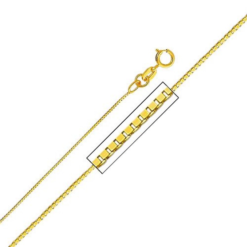 GM 파인 쥬얼리 14k 투톤 골드 예수 크로스 종교 참 펜던트 0.65mm 박스 링크 체인 목걸이