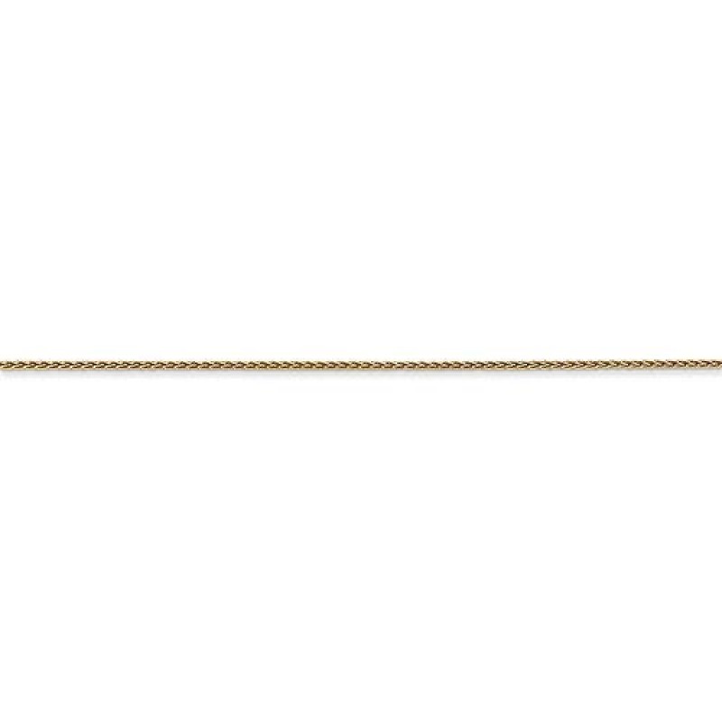스프링 링 걸쇠가 있는 펜던트와 참용 14k 진짜 옐로우 또는 화이트 또는 로즈/핑크 골드 0.60mm 빛나는 다이아몬드 컷 둥근 밀 체인 목걸이(16