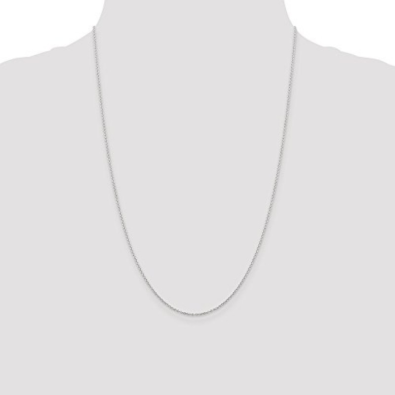 솔리드 925 스털링 실버 1.25mm 케이블 체인 목걸이 - 안전한 랍스터 잠금 걸쇠 포함