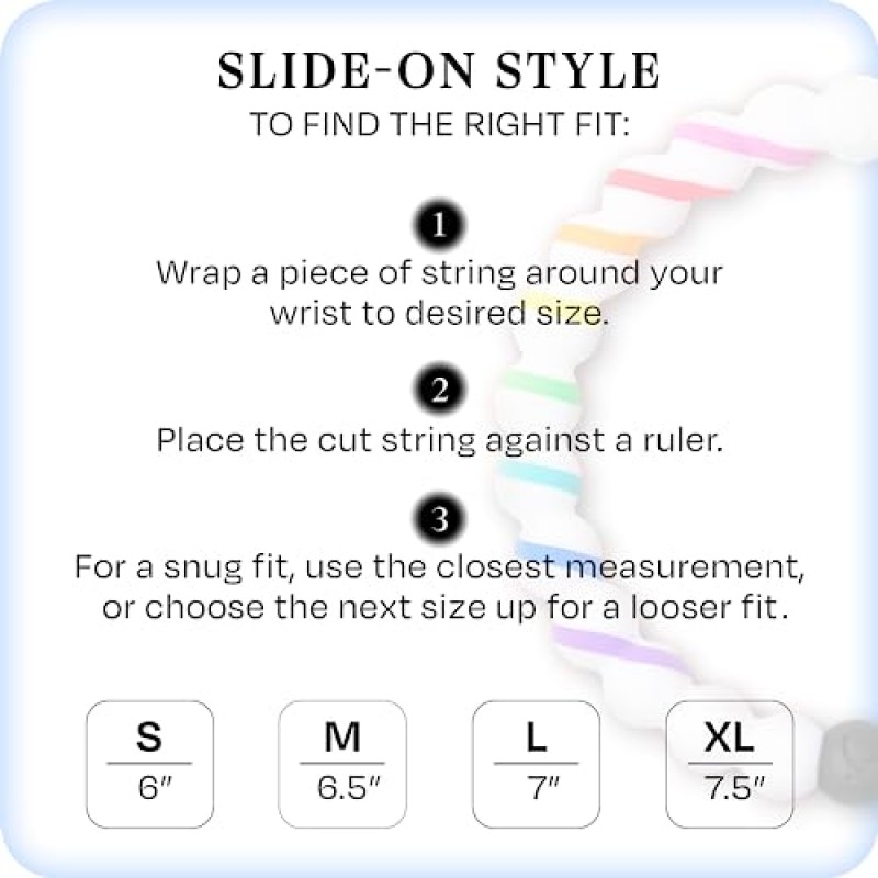 Lokai 실리콘 비즈 팔찌, 프라이드 컬렉션 - 남성, 여성 및 어린이를 위한 편안한 핏을 위한 실리콘 주얼리 패션 팔찌 슬라이드 온