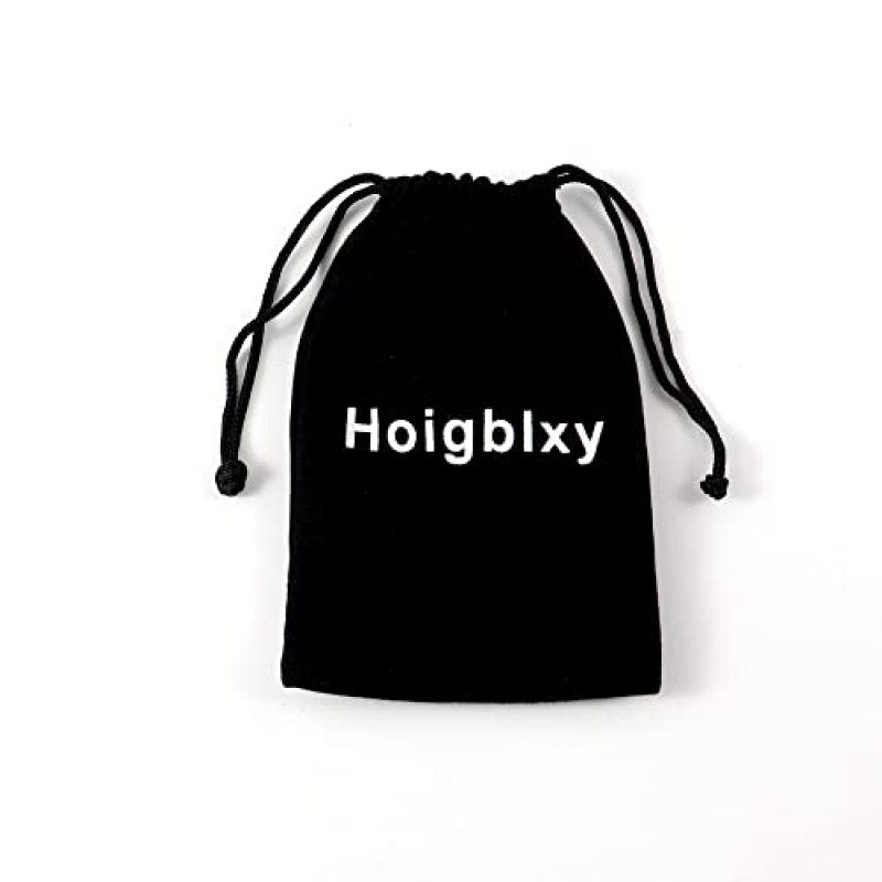 남자를위한 Hoigblxy 스테인레스 스틸 수제 가죽 팔찌 마그네틱 걸쇠 클래식 다층 남자 가죽 팔찌 쥬얼리 선물 길이 8.26 인치