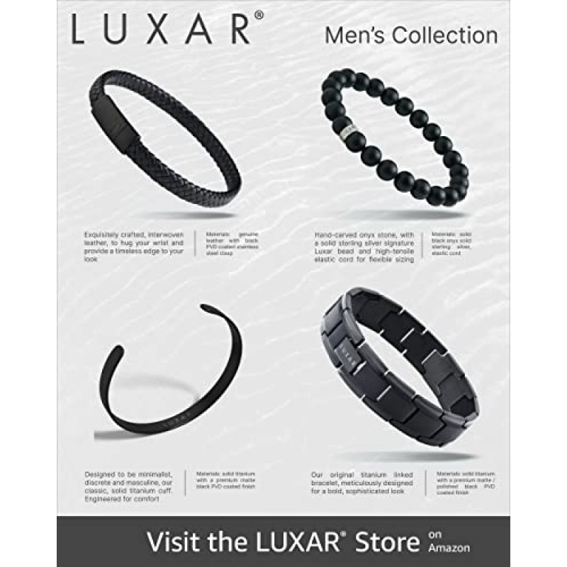 LUXAR 남성용 티타늄 링크 팔찌 | 남성용으로 디자인된 견고한 티타늄 조절식 팔찌 | Luxar의 세계를 탐험해보세요