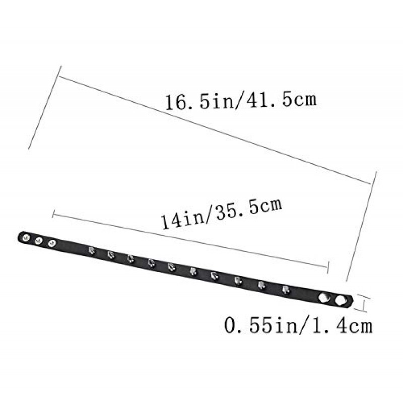 태피터 앨리 가죽 팔찌 스터드 스파이크 리벳 커프 유니섹스 스파이크 초커와 고스 팔찌 세트