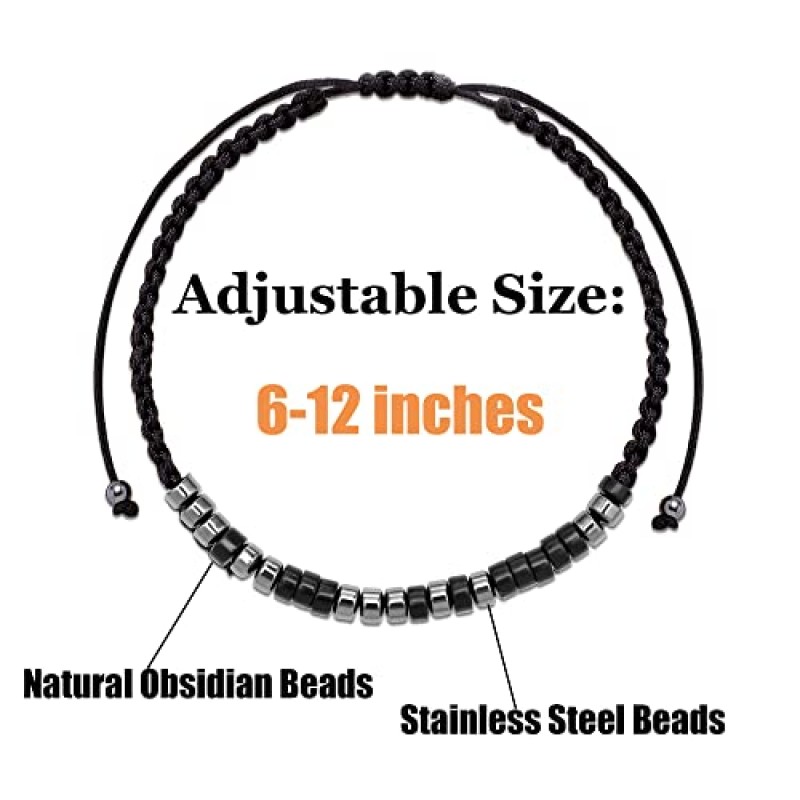 JoycuFF Inspirational ????प्र्त्र्त ????्त????प्र्त????प्र्त ????्त ????त????남자 비밀 메시지 Obsidian Beads ????ان????????प???? Woven Jewelry ????????????प???? 그녀를 위한 선물