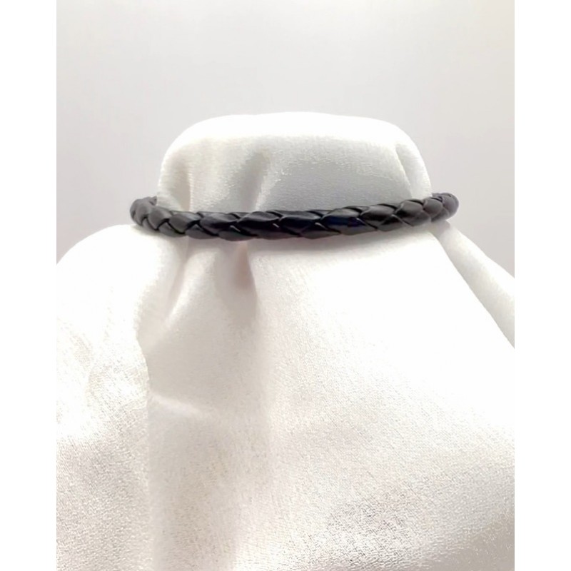 자석 걸쇠가 있는 가장 강한 링크 Pan sexual Black Braided 가죽 팔찌 8