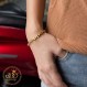 555Jewelry 스테인레스 스틸 중공 커피 콩 남녀 공용 링크 체인 팔찌 팔찌
