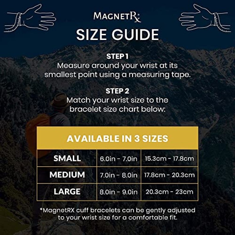 MagnetRX® 자석 구리 팔찌 커프 – 우아한 순수 구리 팔찌 – 남성 및 여성용 남녀공용 자석 구리 팔찌(대형)