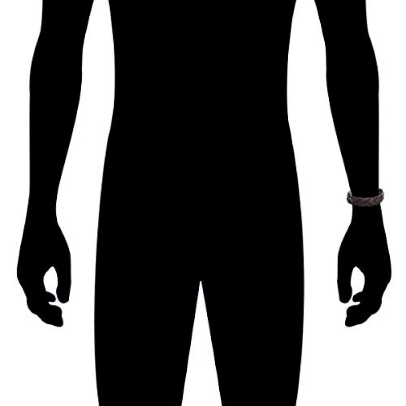 남성 여성을위한 CCBFY 정품 가죽 팔찌 땋은 스포티 한 와이드 팔찌 펑크 쥬얼리