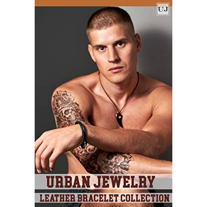 URBAN JEWELRY 브레이드 천연 가죽 팔찌(고유한 디자인 옵션)