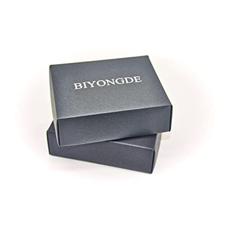 BIYONGDE 남성용 블랙 땋은 가죽 해골 팔찌 팔찌, 스테인레스 스틸 세 해골 ID 식별, 고딕 펑크 록