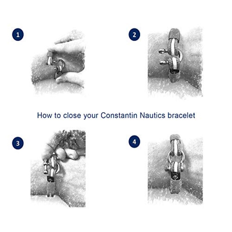 항해용 밧줄로 만든 Constantin Nautics의 수제 남녀공용 해상 팔찌 - 남성과 여성을 위한 선물 아이디어