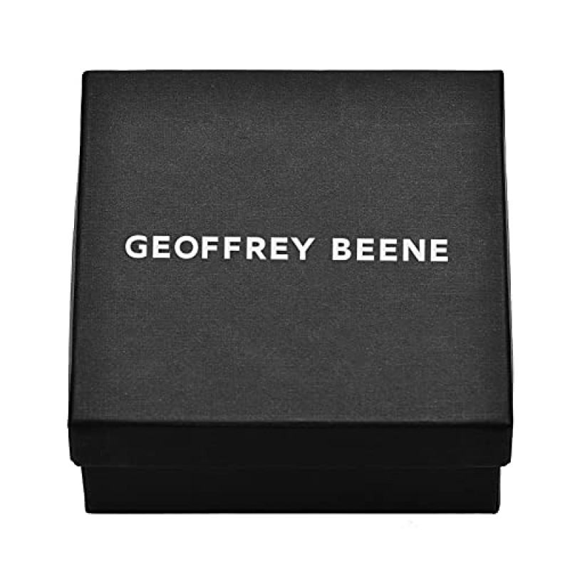 Geoffrey Beene 남성용 땋은 정품 가죽 패션 팔찌 팔찌(스테인레스 스틸 걸쇠 포함)