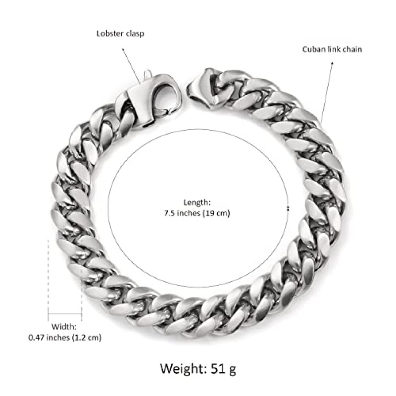 LaSua 망 팔찌 남성용 스테인레스 스틸 팔찌 쿠바 링크 체인 팔찌 남편 남자 친구 아빠 아들을위한 블랙 골드 실버 남성 쥬얼리 7.5-9 인치