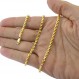 Nuragold 14k 옐로우 골드 4mm 솔리드 로프 체인 다이아몬드 컷 링크 팔찌, 남성 쥬얼리 7" 7.5" 8" 8.5" 9"