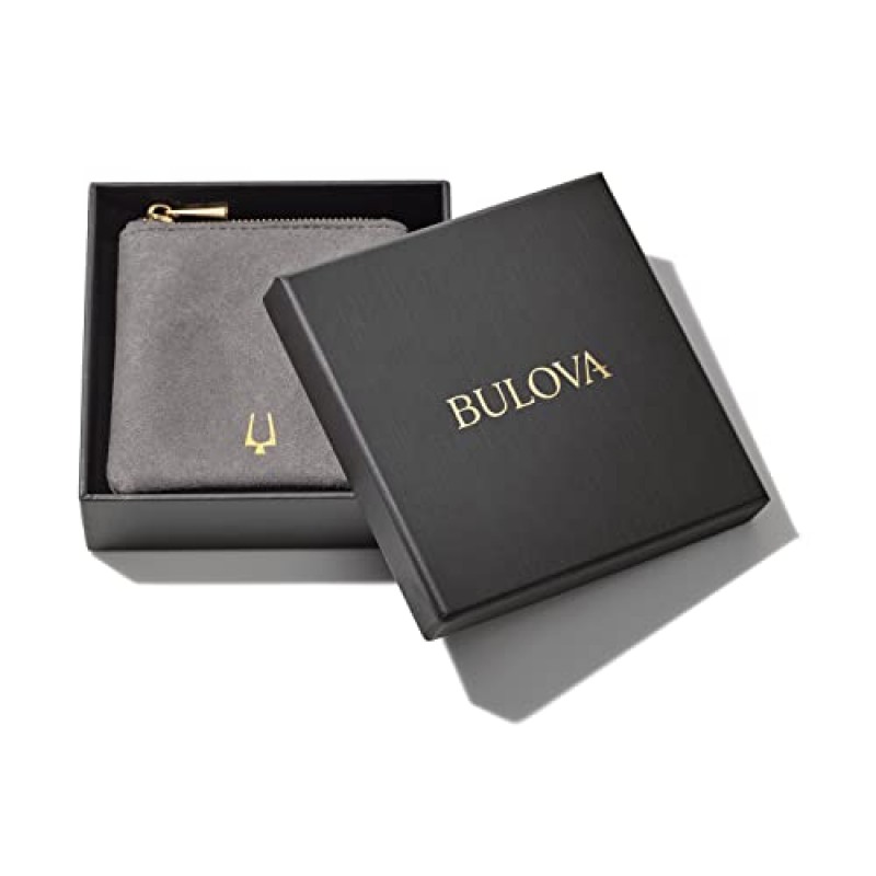 Bulova 남성용 마린 스타 레드, 화이트, 블루 가죽 브레이드 팔찌, 마그네틱 스테인레스 스틸 잠금 장치, 사이즈: 미디엄, 스타일: J96B032M