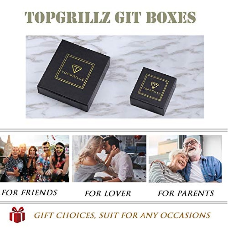TOPGRILLZ 12mm/18mm 바게트 다이아몬드 마이애미 쿠바 링크 팔찌 남성 여성 6 회 14K 골드 도금 솔리드 CZ 쥬얼리 더블 스프링 걸쇠 선물