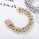 TOPGRILLZ 12mm/18mm 바게트 다이아몬드 마이애미 쿠바 링크 팔찌 남성 여성 6 회 14K 골드 도금 솔리드 CZ 쥬얼리 더블 스프링 걸쇠 선물