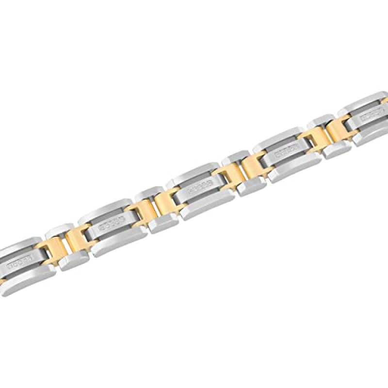 STEEL NATION JEWELRY 남성용 다이아몬드 액센트 팔찌 - 색상 선택