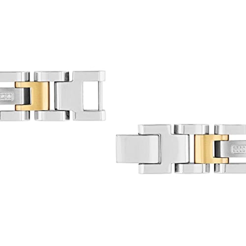 STEEL NATION JEWELRY 남성용 다이아몬드 액센트 팔찌 - 색상 선택