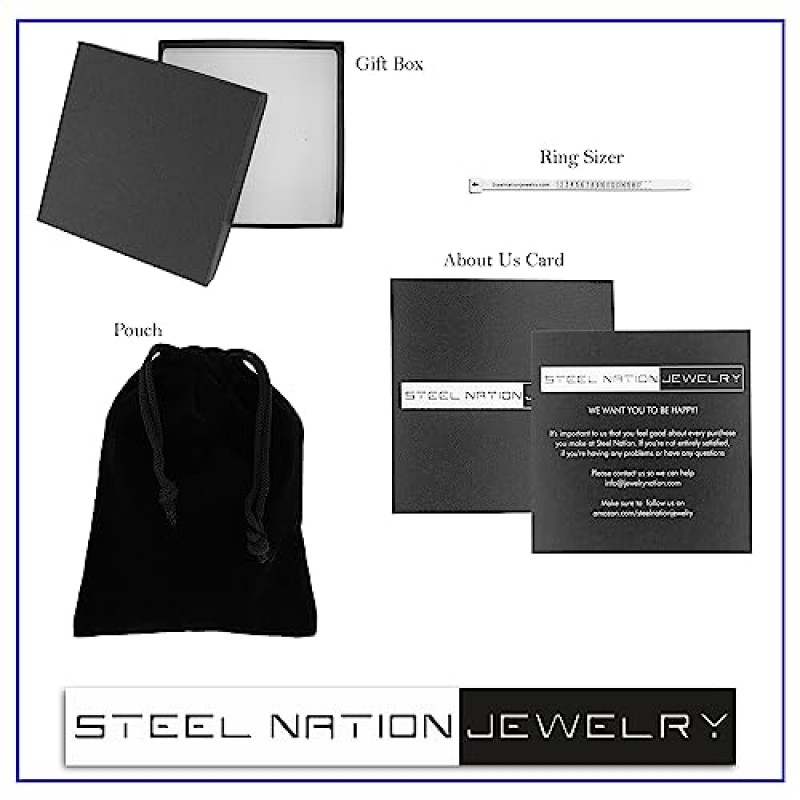 STEEL NATION JEWELRY 남성용 다이아몬드 액센트 팔찌 - 색상 선택