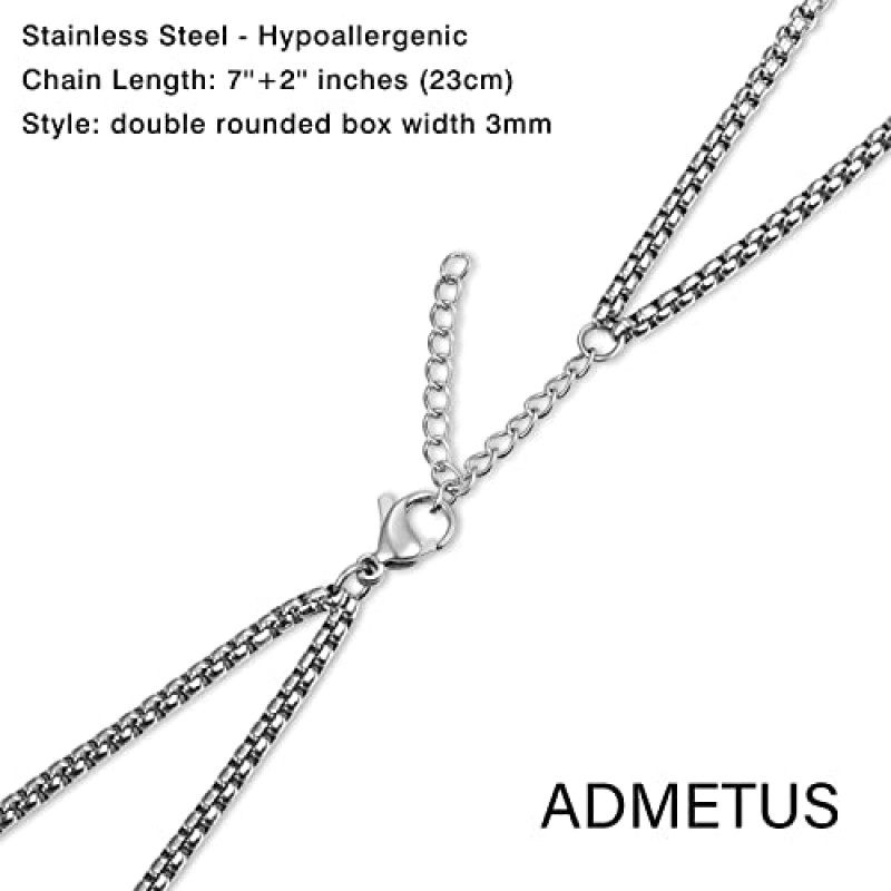 ADMETUS 925 스털링 실버 부적 팔찌 | 7