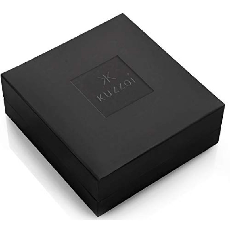 남성용 kuzzoi 925 스털링 실버 비잔틴 팔찌, 길이 7,48인치 - 9,05인치, 너비 0,59인치, 2.11온스